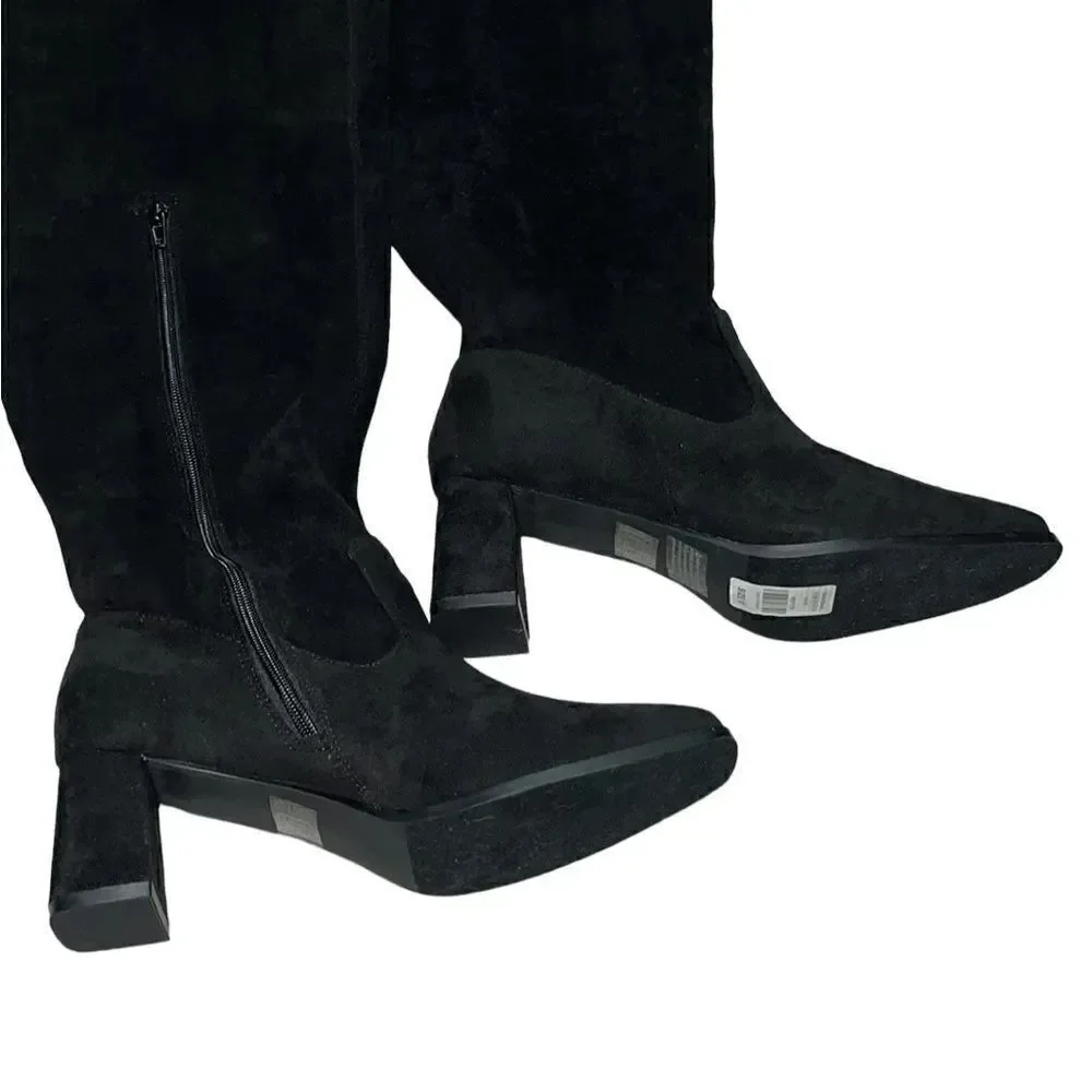 FTF Over-The-Knee Wide-Width/Wide-Calf Faux-Suede Boots